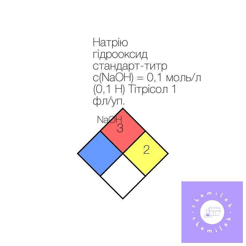Натрий гидроокись стандарт-титр c(NaOH) = 0,1 mol/l (0,1 N) Titrisol 1 амп/уп